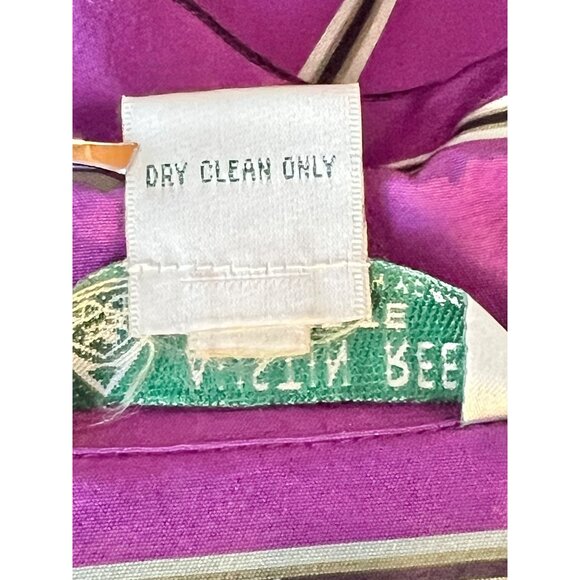 Austin Reed Womens size 14 Petite Shirt Silk Purple Striped Long Sleeve 1990s - Picture 10 of 12